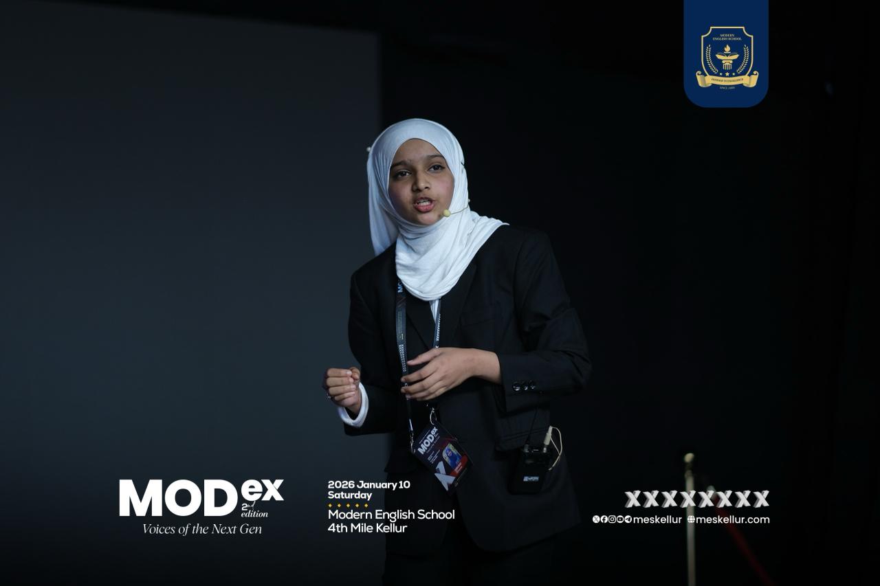 MODex 2nd Edition — Student speaker on stage