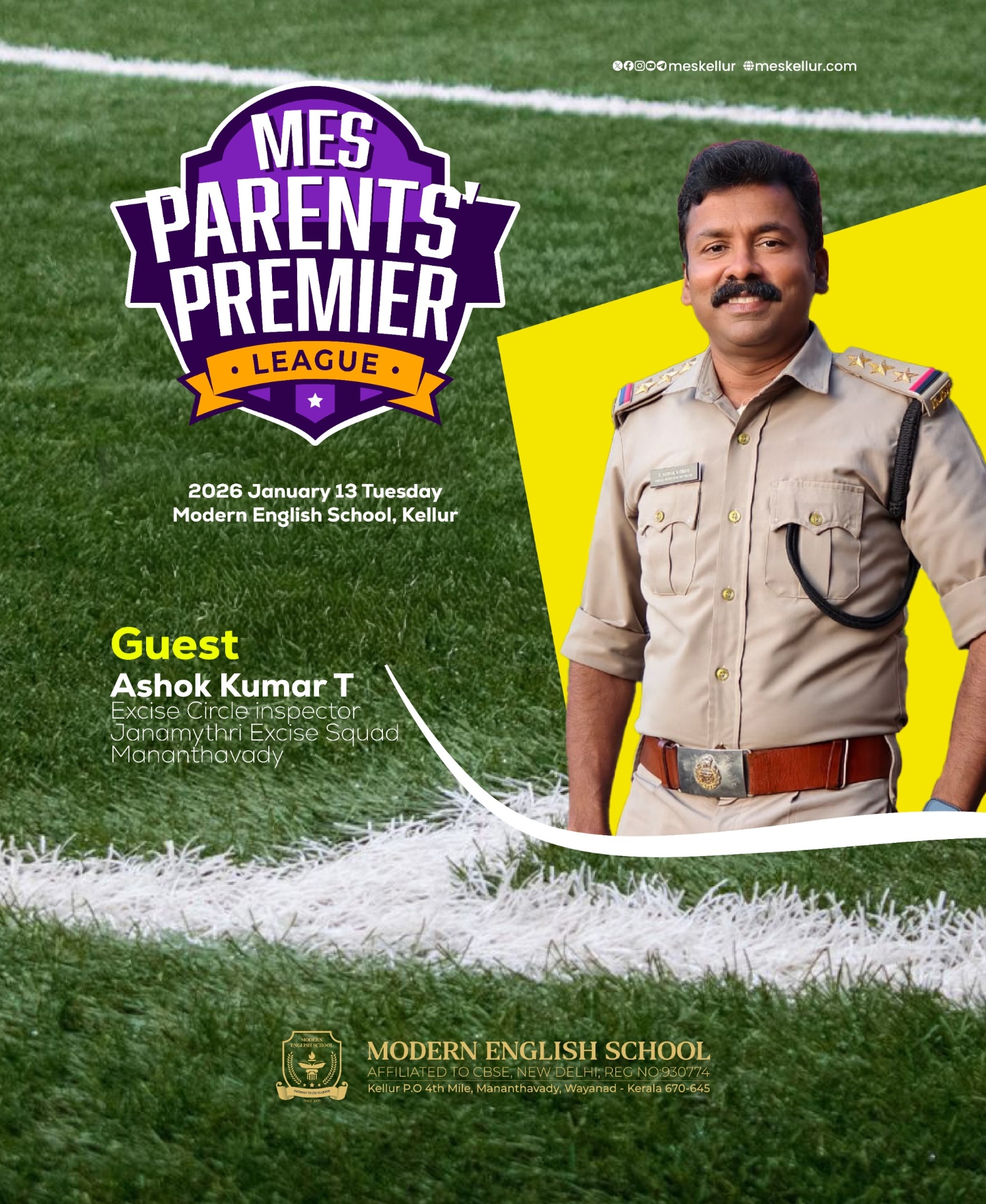 MES Parents' Premier League — Guest Ashok Kumar T